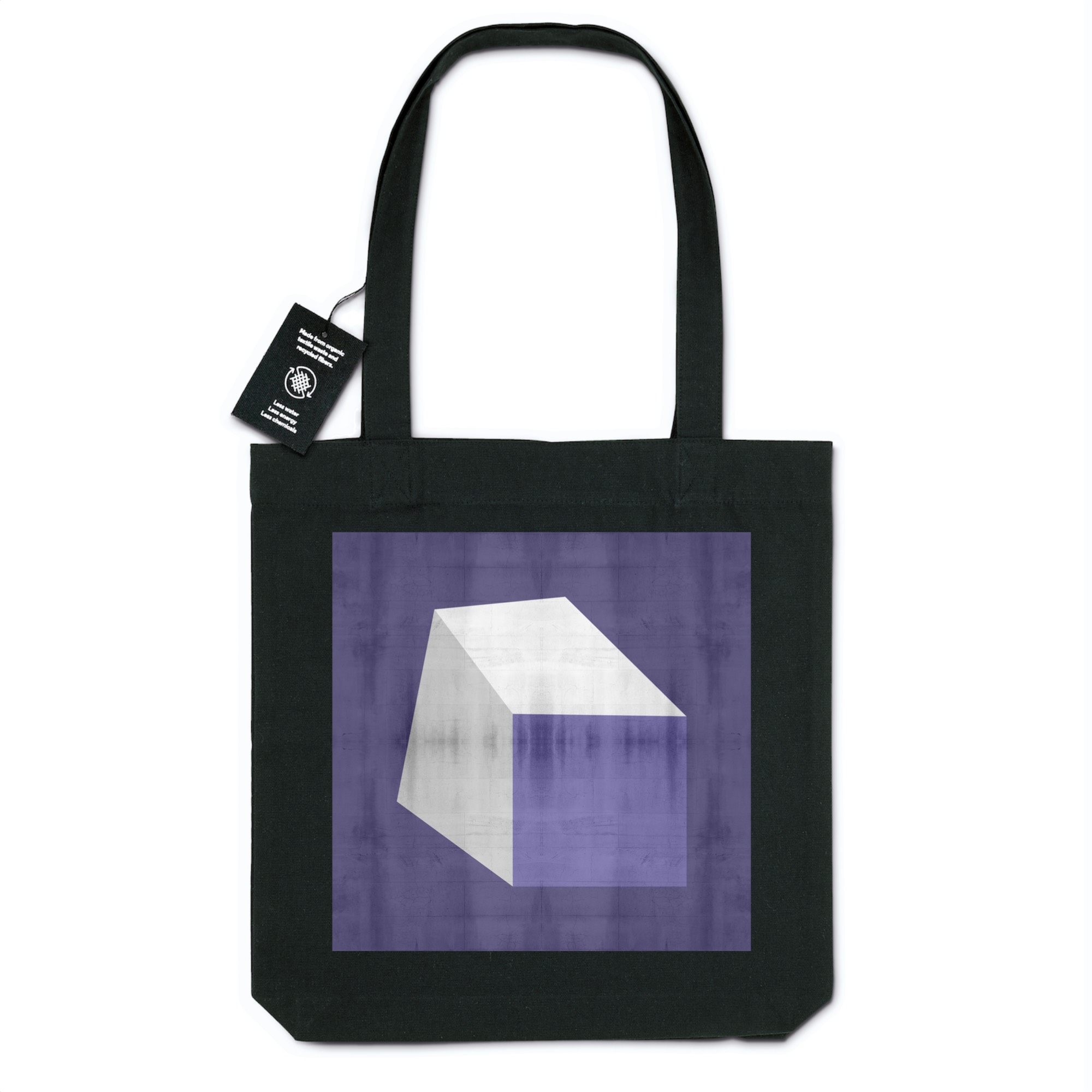 Purple Cube No.1 Recycled Organic Tote Bag