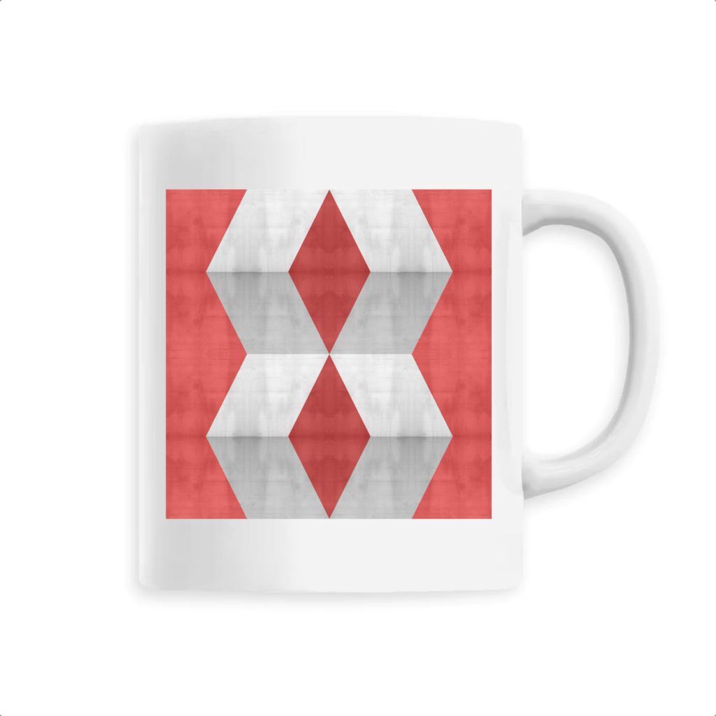 Red Opt-Art No.1 Ceramic Mug